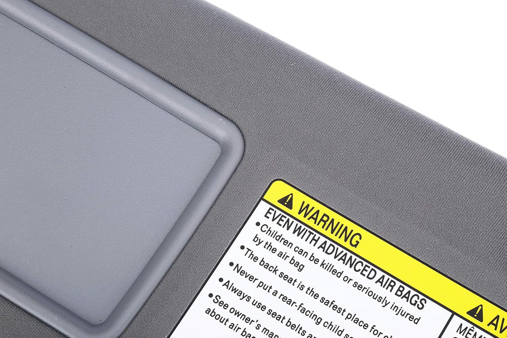 Left Driver Side Sun Visor Gray Without Light Pack of 2 C2310