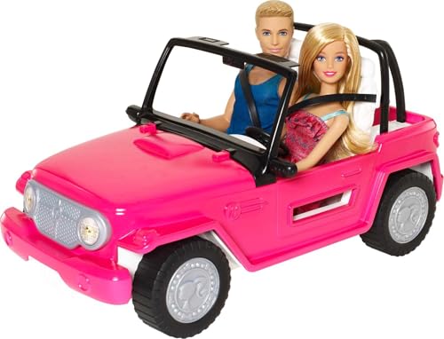 Pink 2-Seater Open Toy Car with Dolls I427630