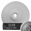Hand-Painted Silver Ceiling Medallion F575