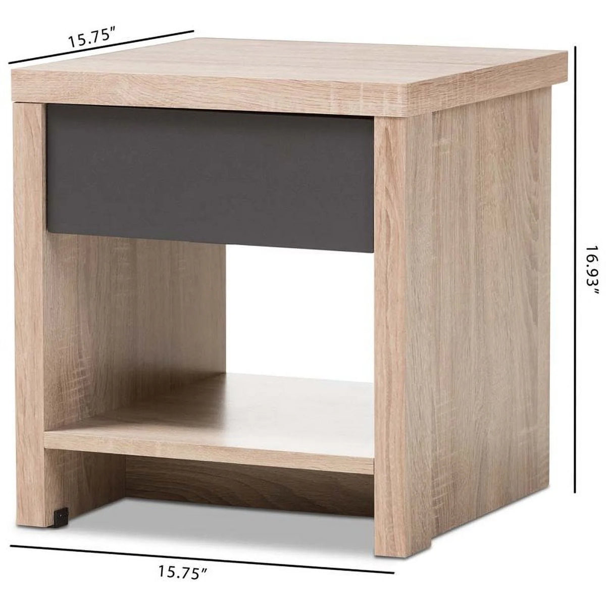 1 Drawer Wood Nightstand U430390
