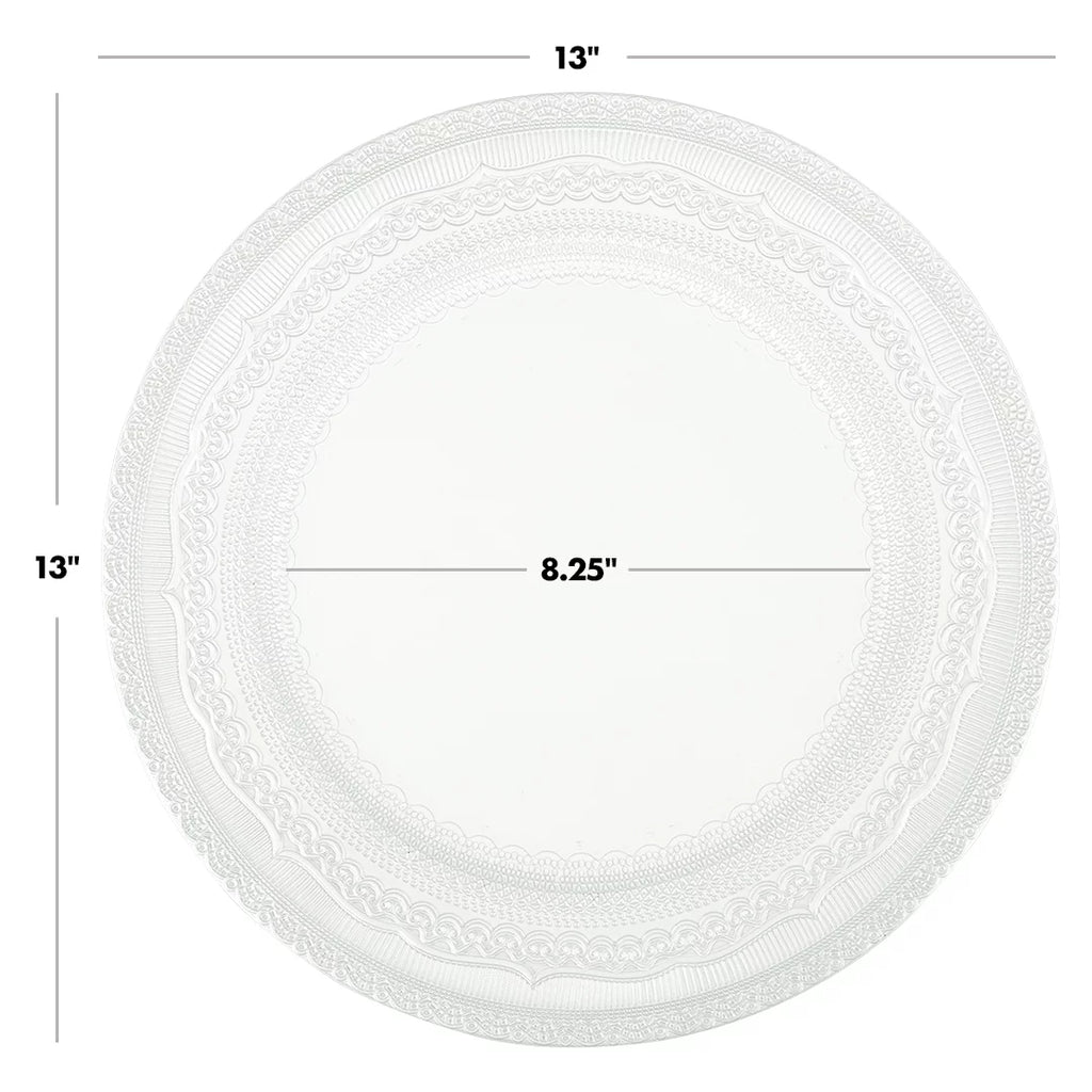 Ivory Acrylic Charger Plates Set of 4 C554760