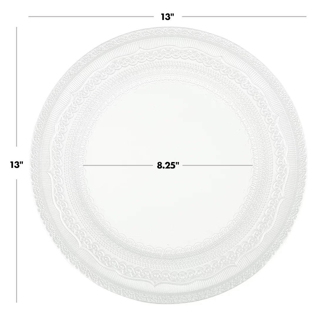 Ivory Acrylic Charger Plates Set of 4 C554760