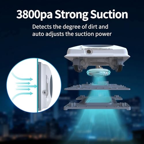Window Cleaner Robot Double-Sided Spray Water 3800Pa Suction D836