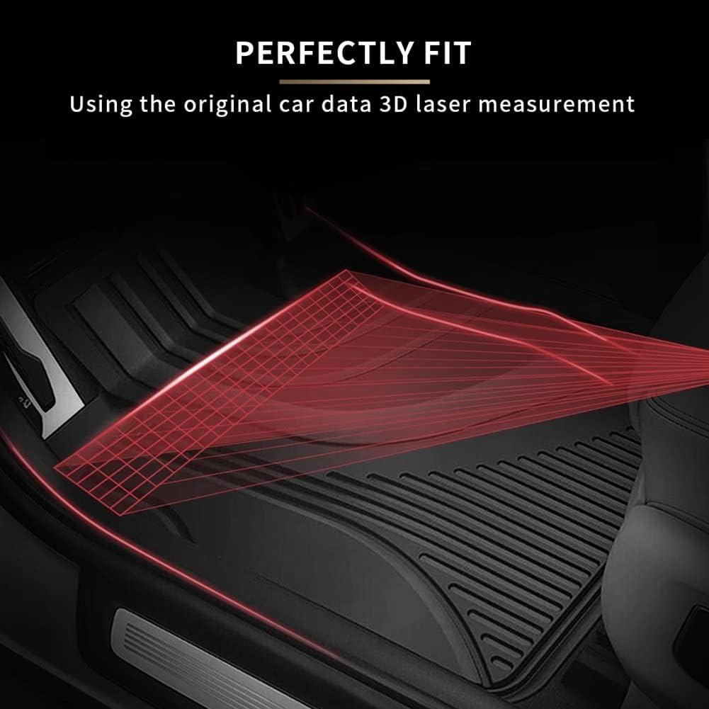 TPE Heavy Duty All Weather Car Floor Mats Full Set 1st & 2nd Row Rubber Floor Liners M92393
