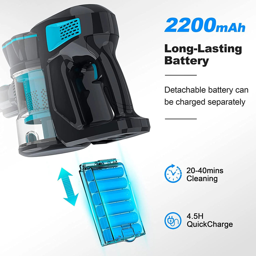 Cordless Stick Vacuum 20KPa 6-in-1 Blue T64209