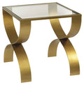 Gold Glass Top End Table X97985