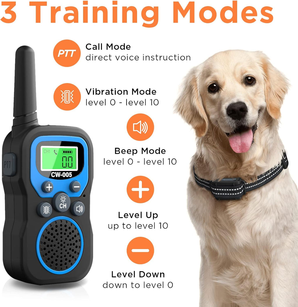 Dog Training Collar with Remote, Vibration Beep Modes, Waterproof Rechargeable, Pack of 2 X440