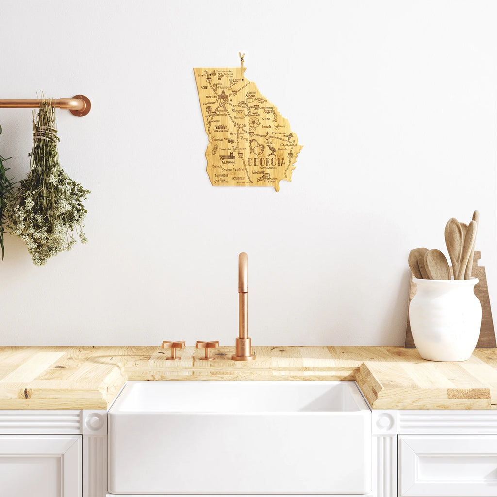 Georgia State Shaped Bamboo Cutting Board S808289