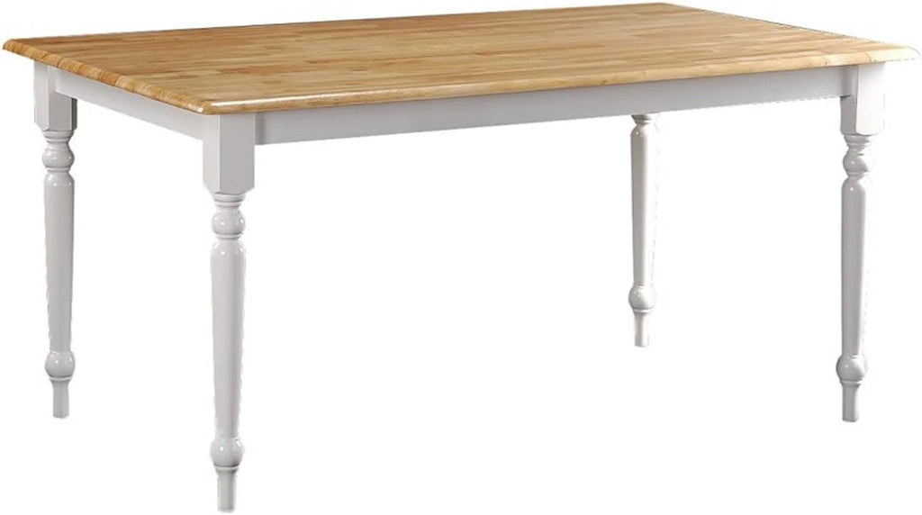 Rectangular Wooden Dining Table with Turned Legs L4853