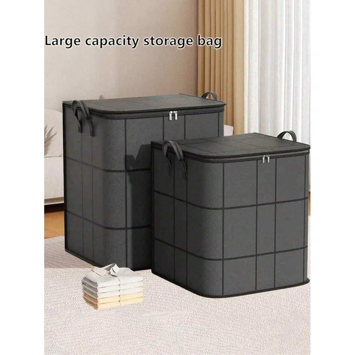 Black Thickened Foldable Storage Bag Y95096