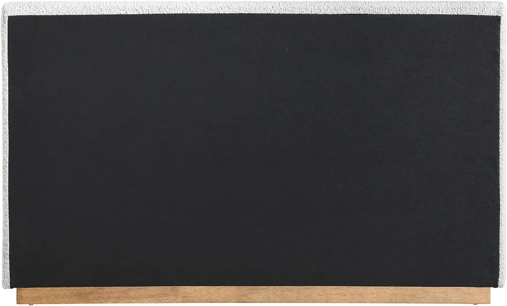 Queen Boucle Platform Bed Q239