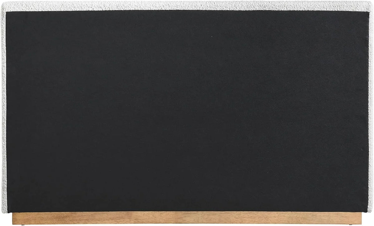 Queen Boucle Platform Bed Q239