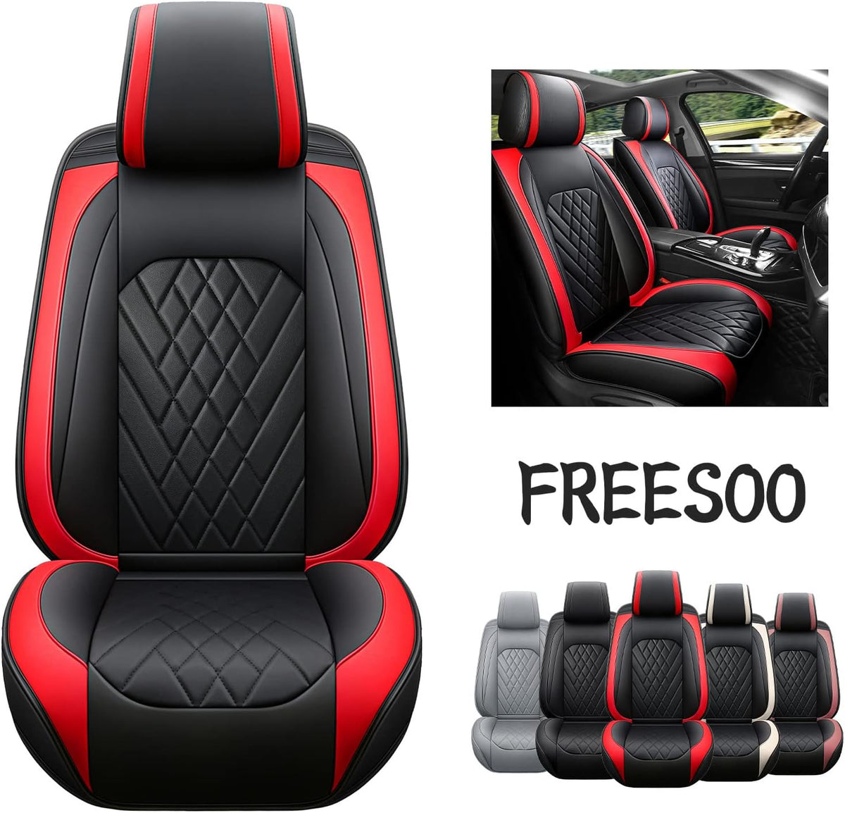 Leather Waterproof Car Seat Cover Full Set S41469