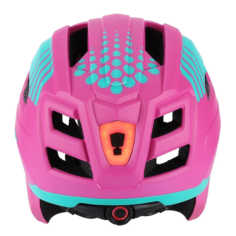 Kid Bike Full Face Helmet with Taillight and Detachable Chin Guard L824