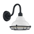 Gloss White Textured Black Outdoor Wall Light N983137