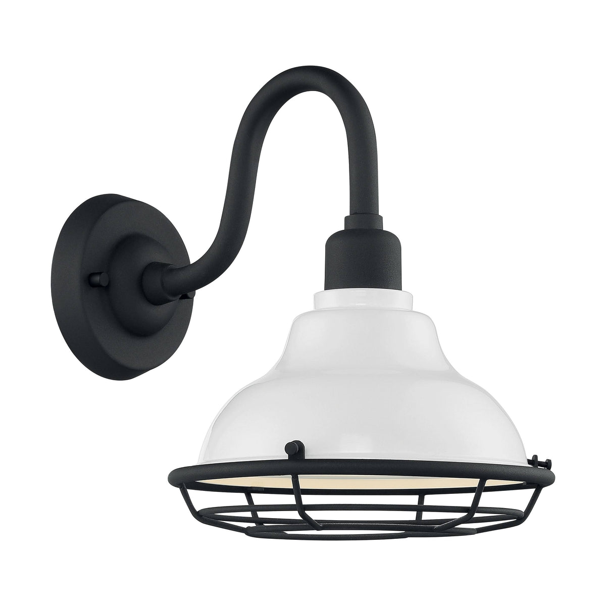 Gloss White Textured Black Outdoor Wall Light N983137