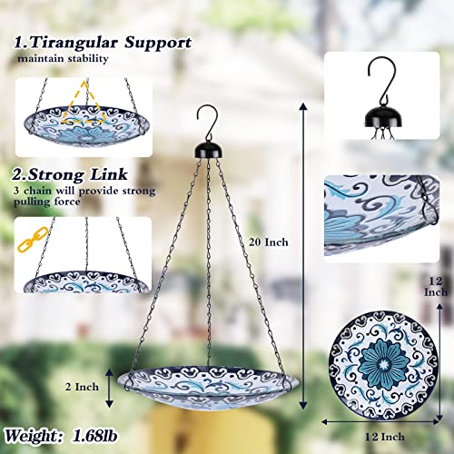 11 Inch Glass Bird Bath Bowl Q5308