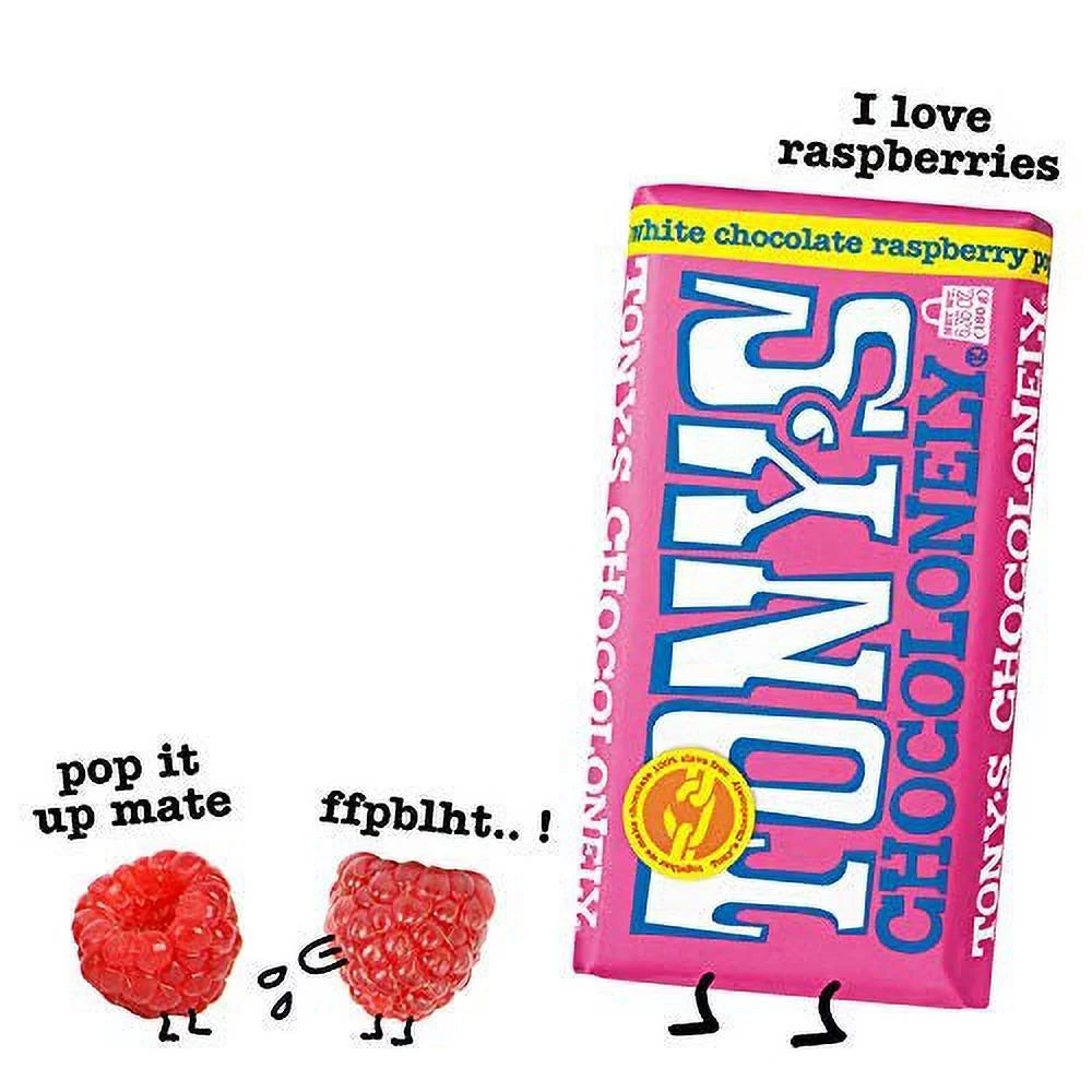 White Chocolate Raspberry Popping Candy Chocolate Bars M78157