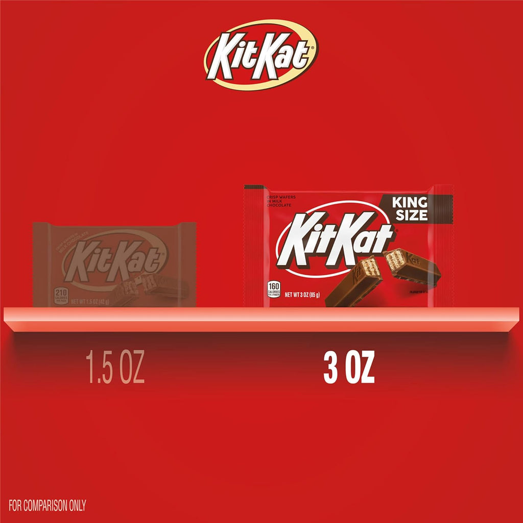 Milk Chocolate Wafer King Size Candy Bars, 3 oz (24 Count) U241958