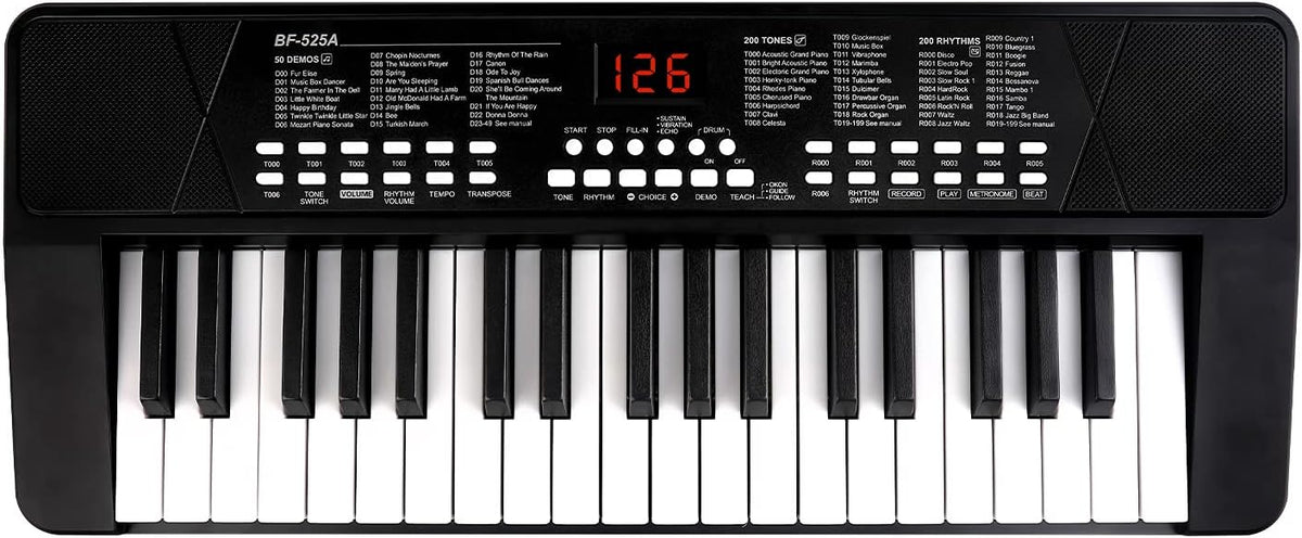 Black Pack of 2 Portable Electronic Piano Keyboard R260