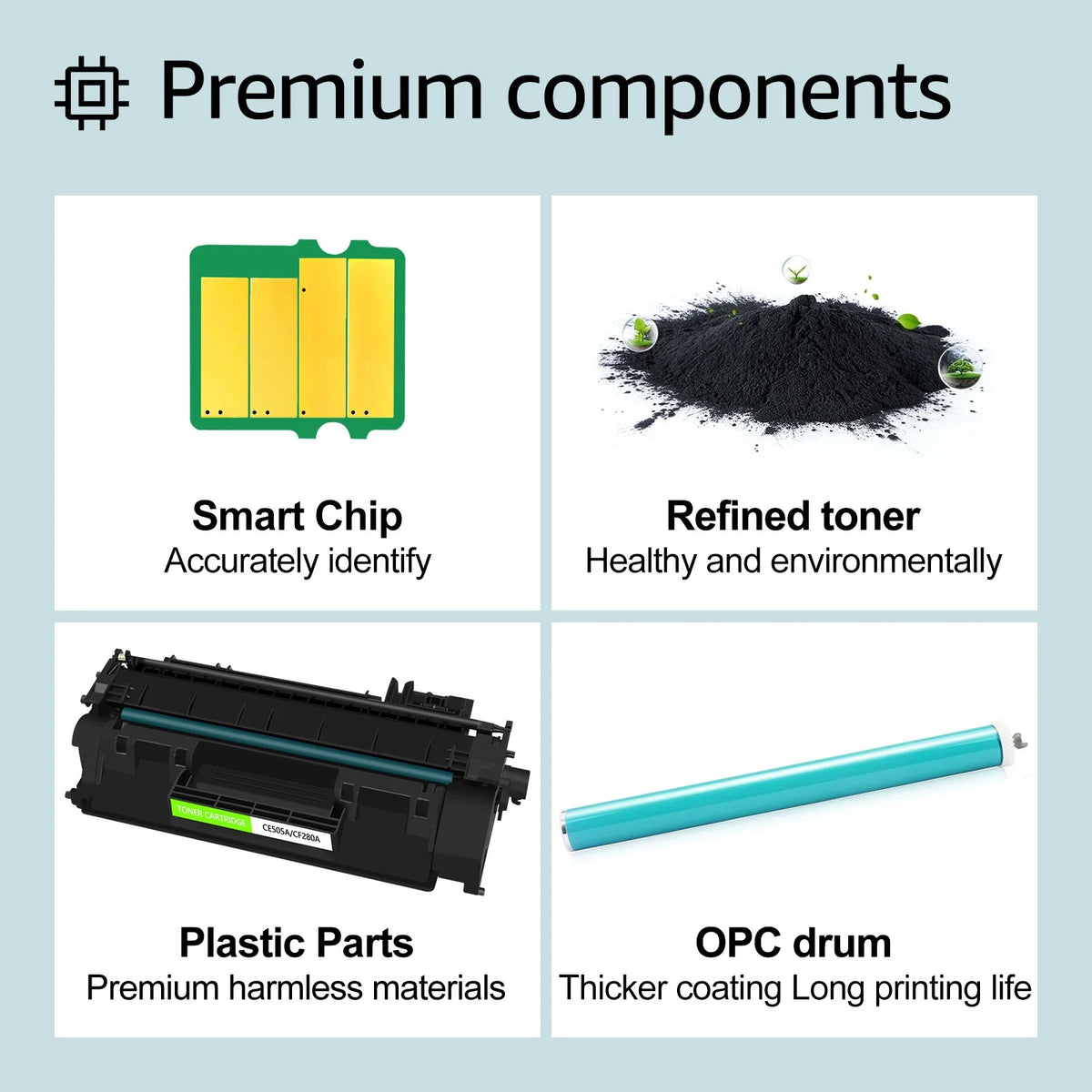 4 Pack Black Toner Cartridge T4301