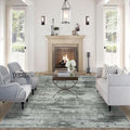 9x12 Washable Non Slip Abstract Area Rug A5745