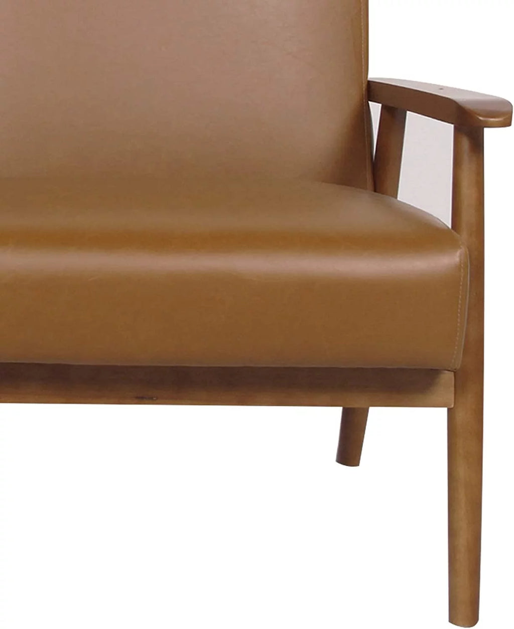 Brown Mid-Century Accent Chair with Armrests N283