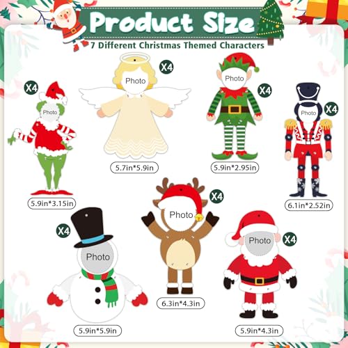 28 Pack Christmas Photo Frames Paper Crafts V158546