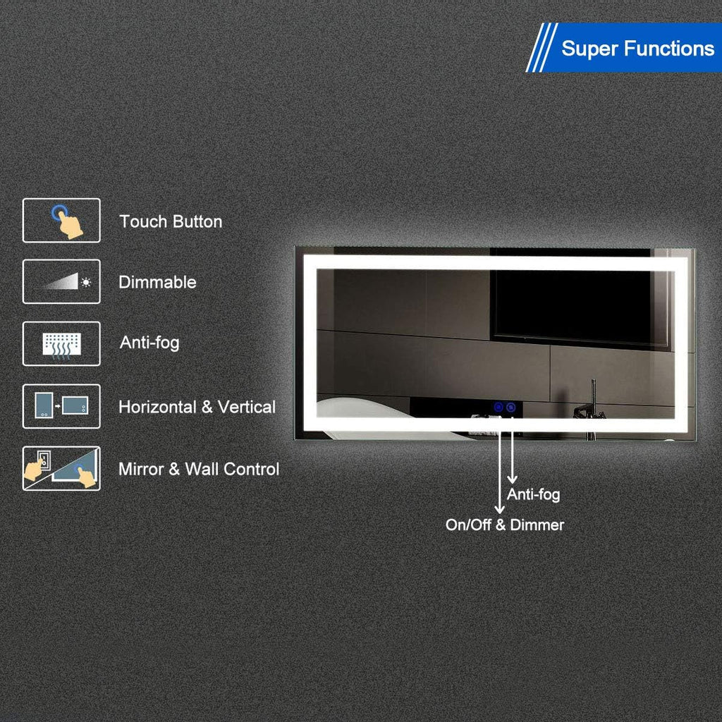 LED Bathroom Mirror with Touch Button A44617