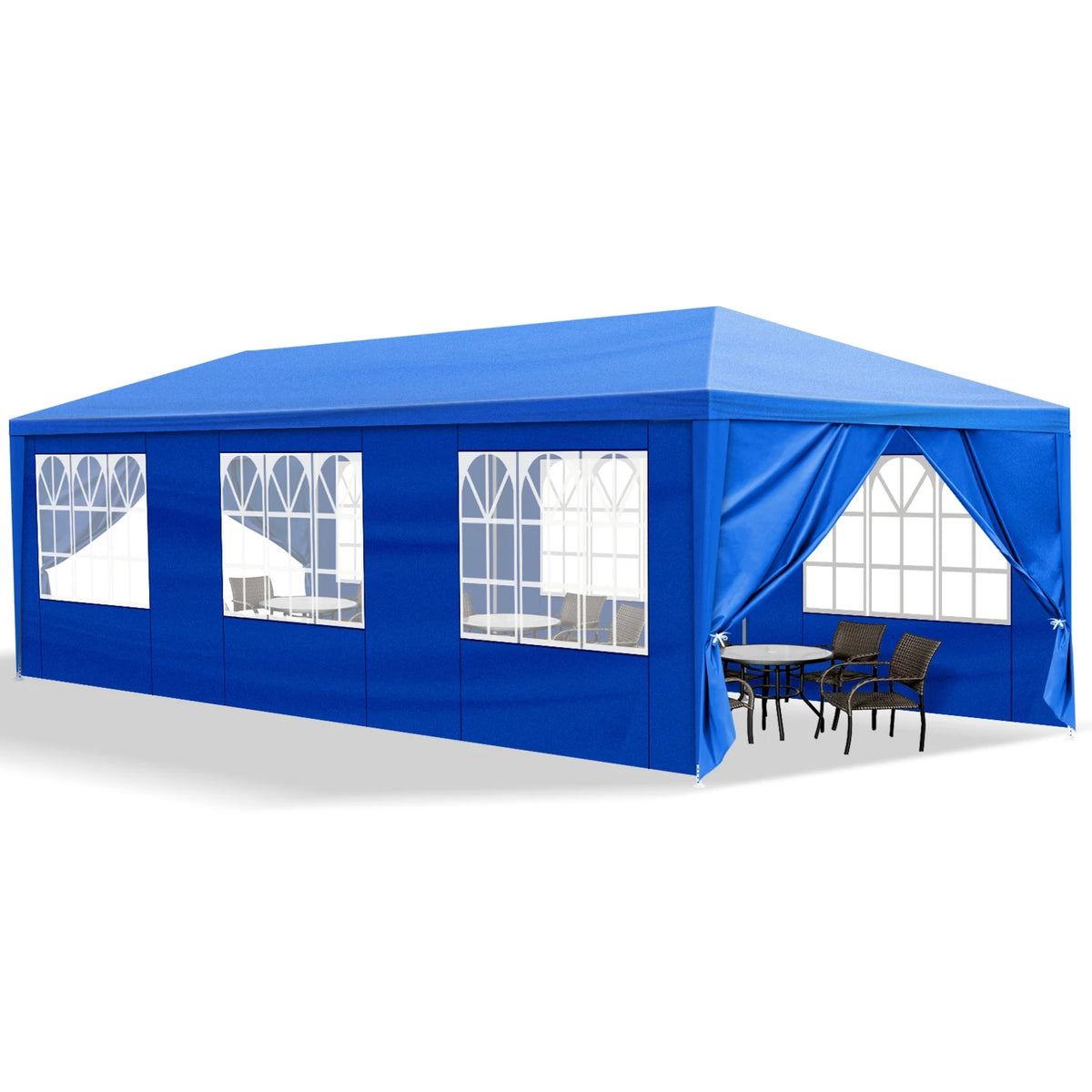 10' x 30' Canopy Tent with 7 Walls White Y514