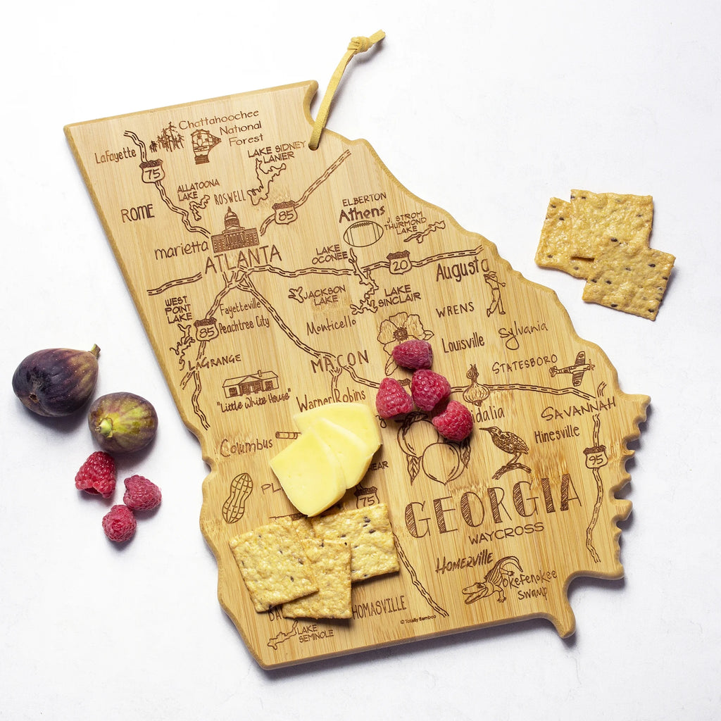Georgia State Shaped Bamboo Cutting Board S808289