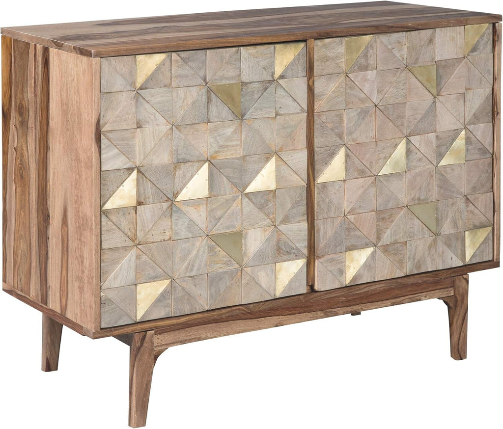 3 Door Accent Cabinet, Brown C29117