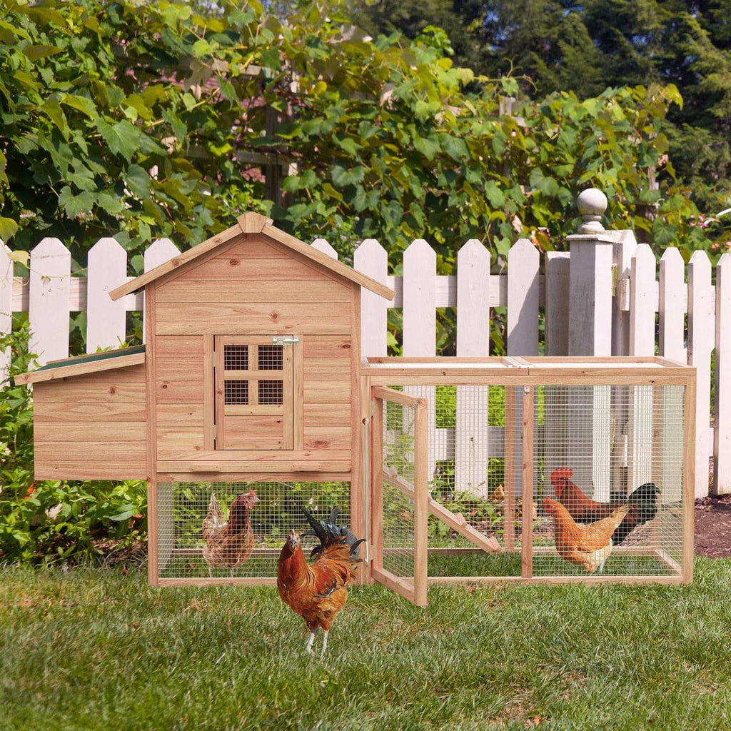 Large Wooden Outdoor Chicken Coop A8964
