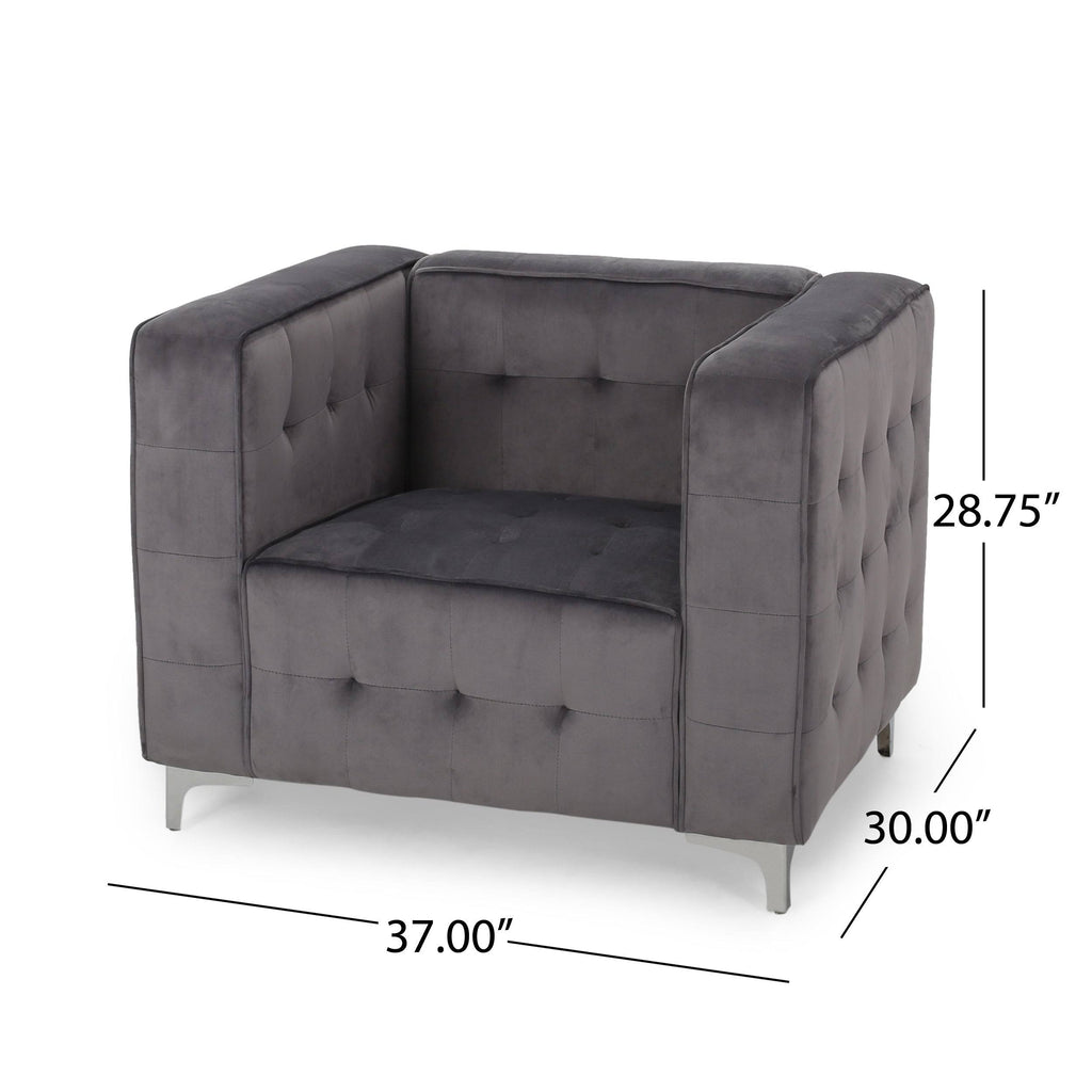 Velvet Cube Club Chair O5724