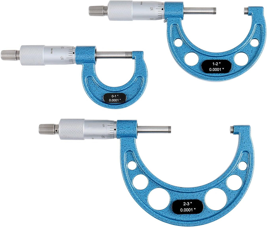 0-3 inch Outside Micrometers Carbide Tipped 3 Pc Set R2225