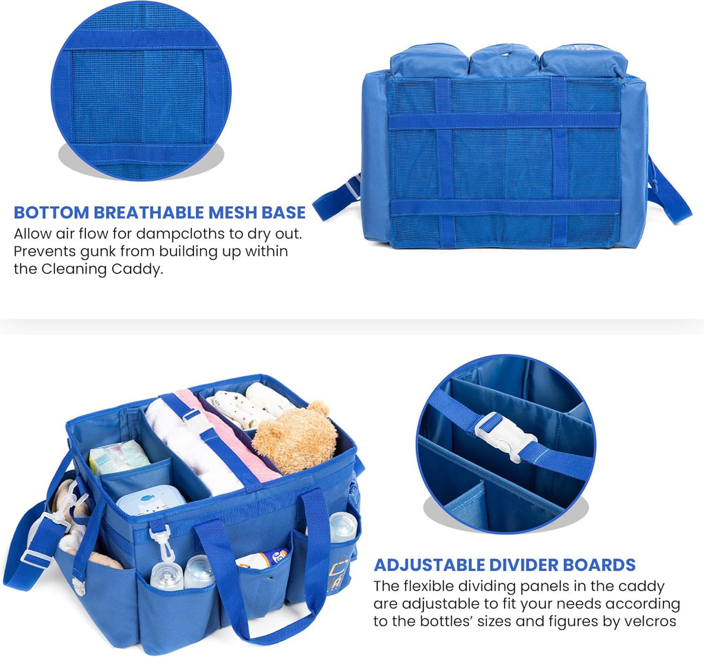 Large Cleaning Caddy Bag with 4 Adjustable Dividers C3020