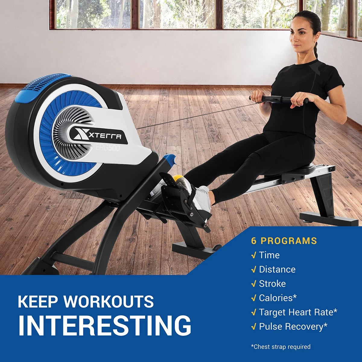 Air Turbine Rower with 8 Resistance Levels K579