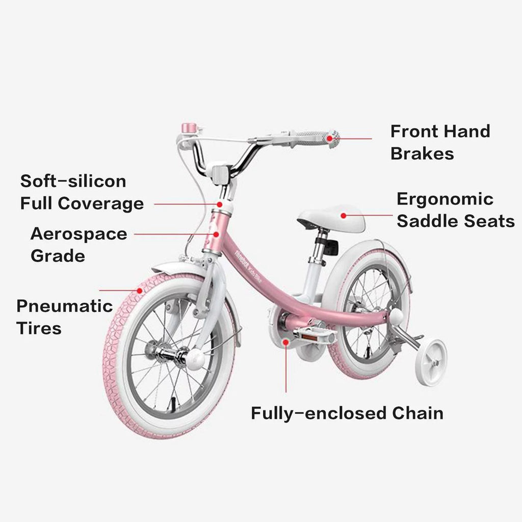 Kids 14 In. Pink Bicycle with Training Wheels A8328
