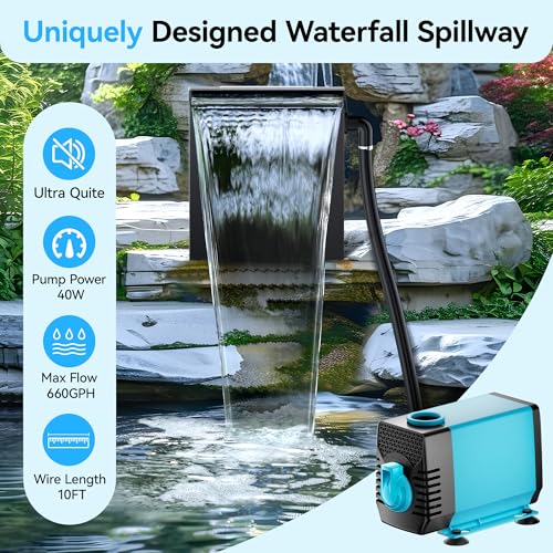 304 Stainless Steel Pond Waterfall Spillway with Pump Kit R599917