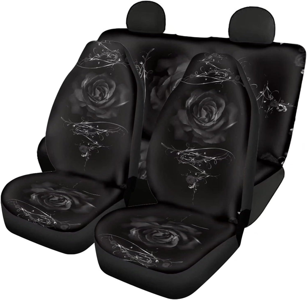 Blue Butterfly Floral Moon Pattern Car Seat Covers Pack of 2 G187275