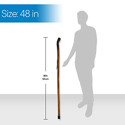 Wooden Walking Stick with Leather Wrist Strap G520