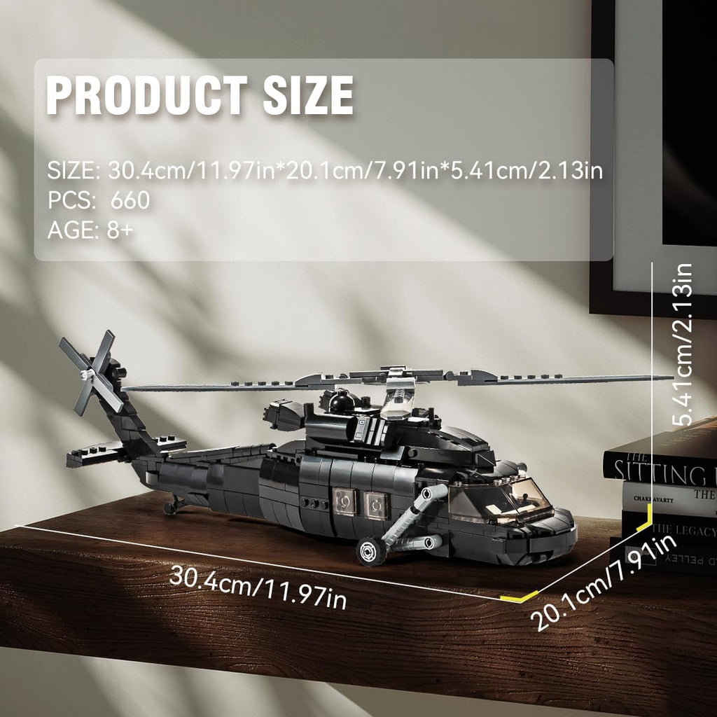 700 Pieces Military Helicopter Building Bricks Set Z54082