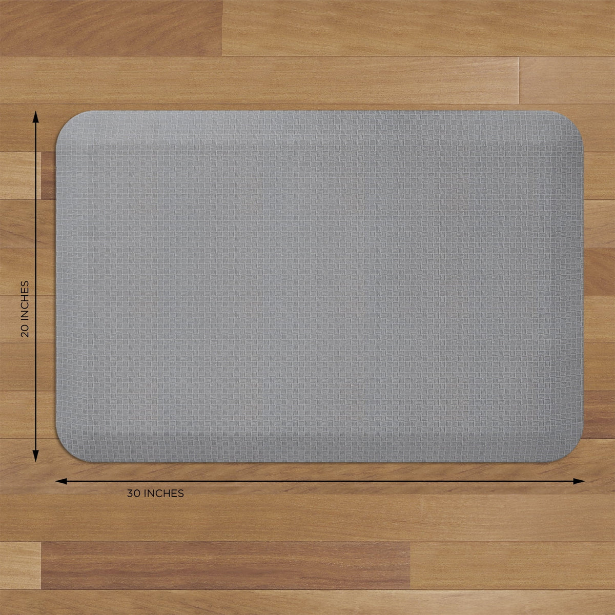 Light Gray 20" x 30" Kitchen Floor Mat X7308