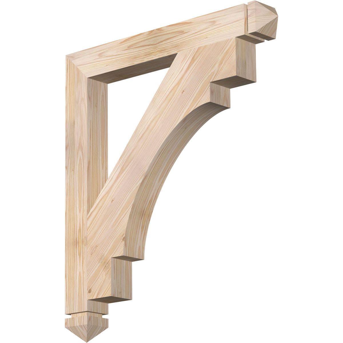 Douglas Fir Arts & Crafts Smooth Bracket W31610