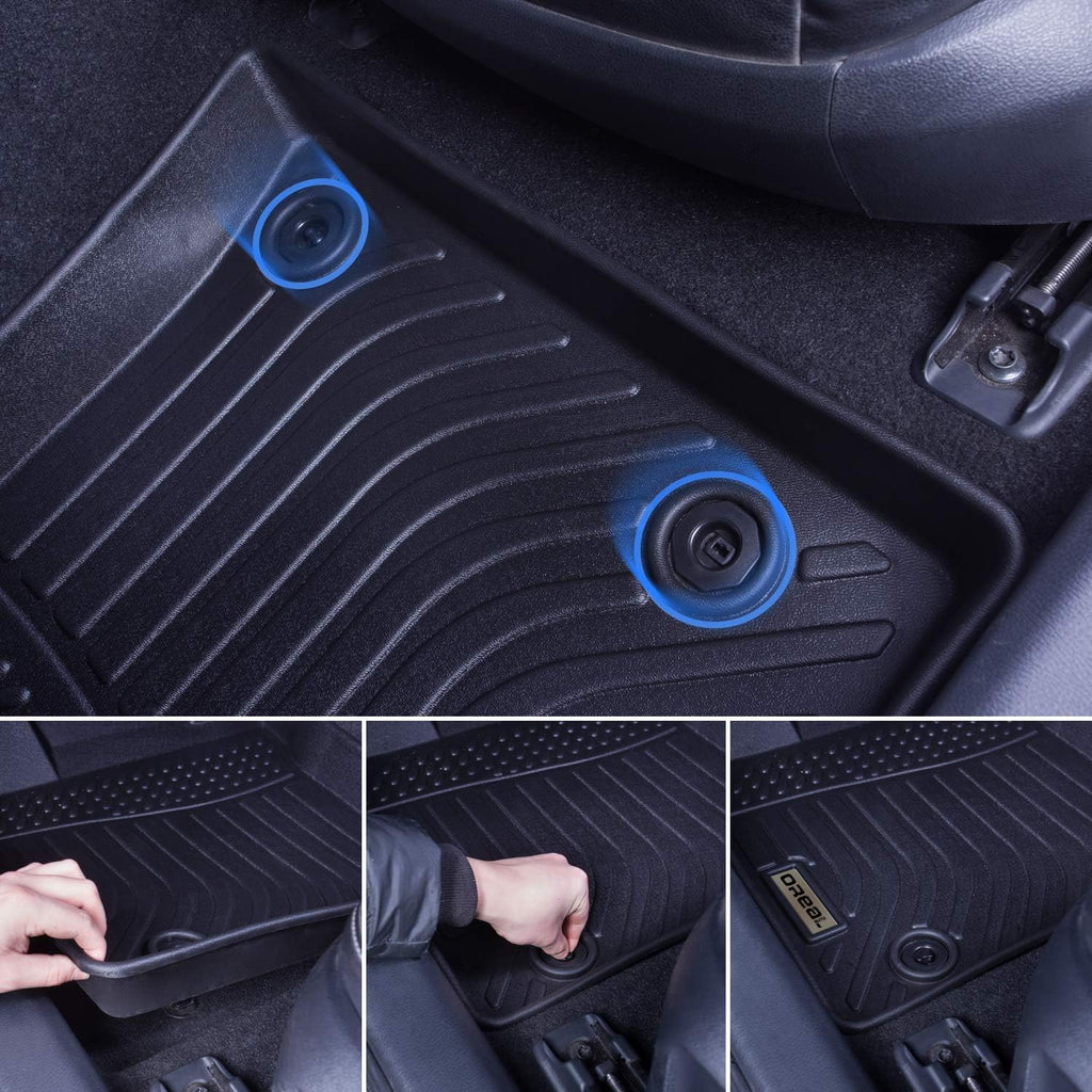Black Floor Mats Liners for Honda Civic Sedan 2016-2021 C41419