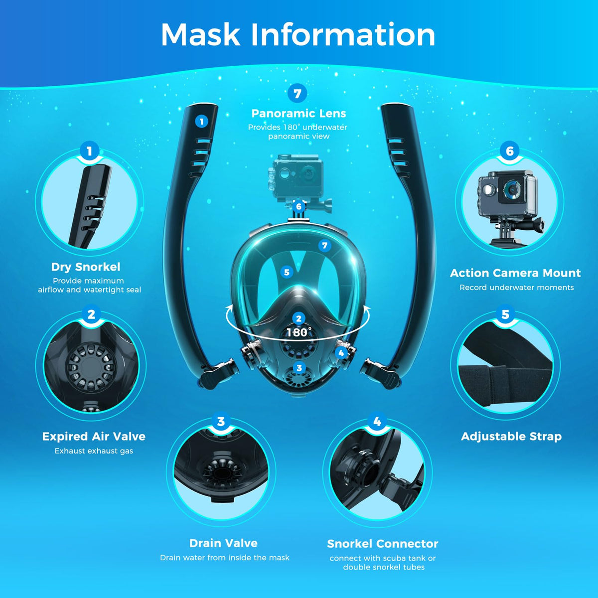 0.5L Mini Scuba Tank for Shallow Water Diving N976