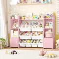 Pink 8 Toy Bins Storage Organizer with Shelf F1255