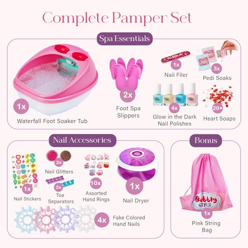 Glow in Dark Kids Spa Day Kit 42+ Pieces C8400