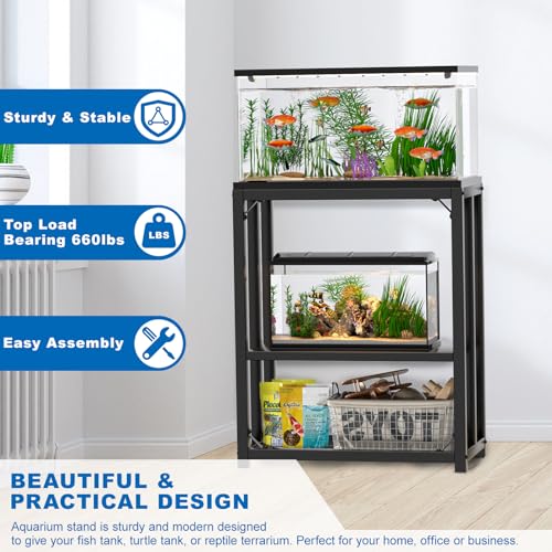 20 Gallon Metal Adjustable Fish Tank Stand P575