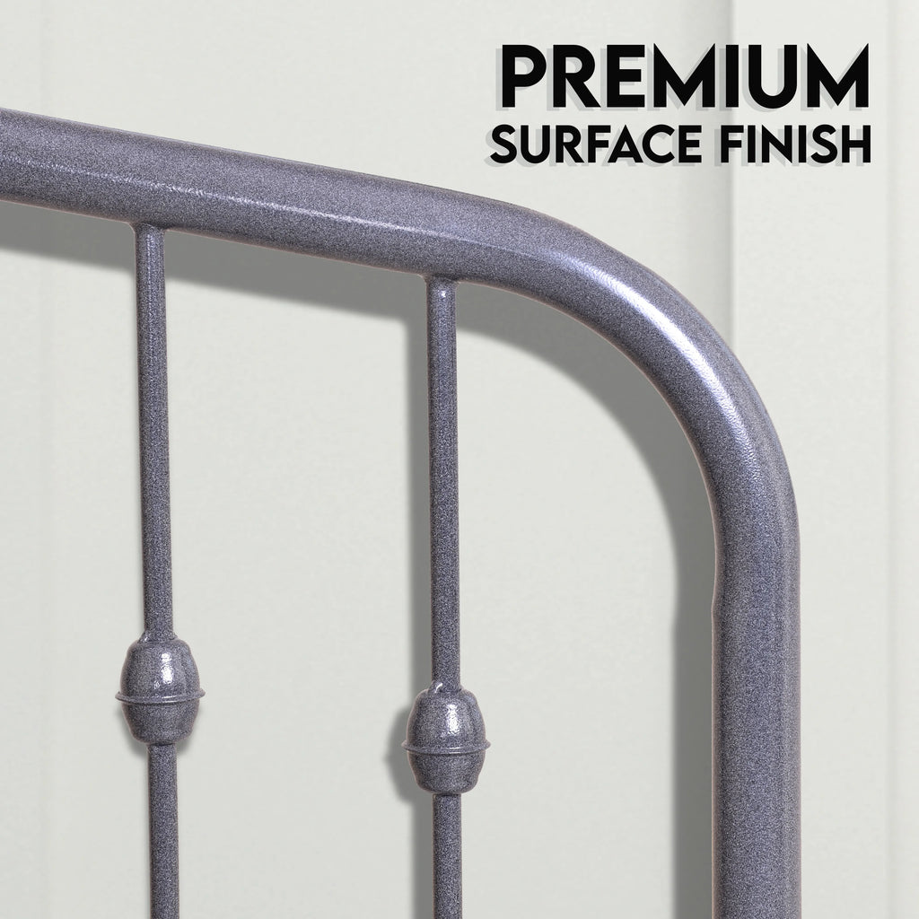 Twin Metal Bed Frame with Headboard and Footboard M90668